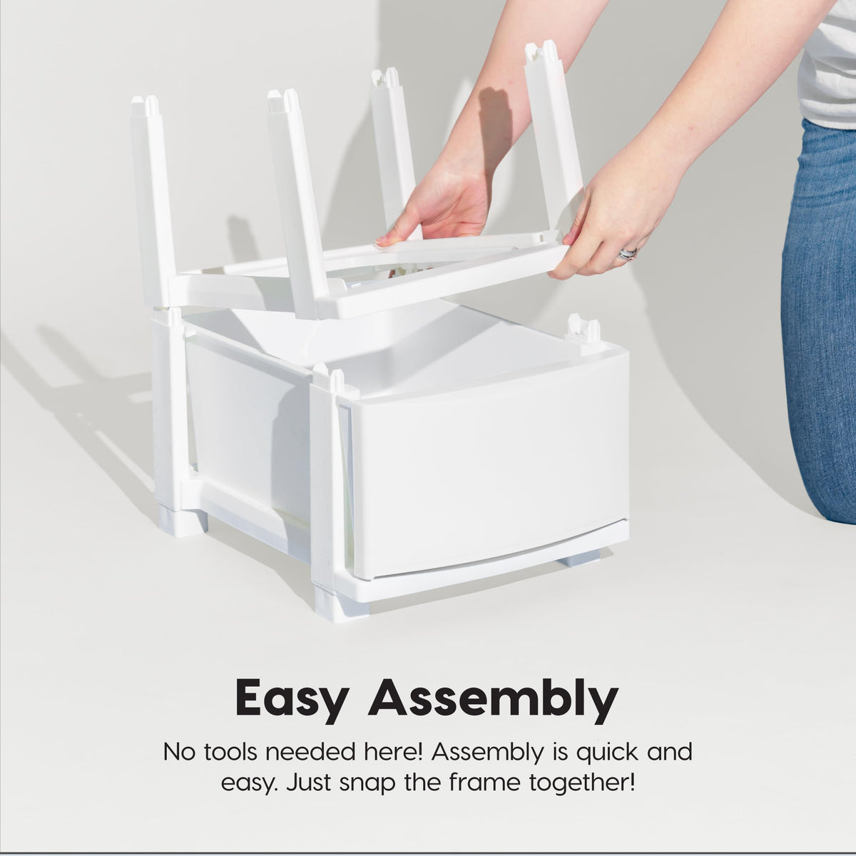 White 4 Drawer Slim Narrow Storage Organizer N398904