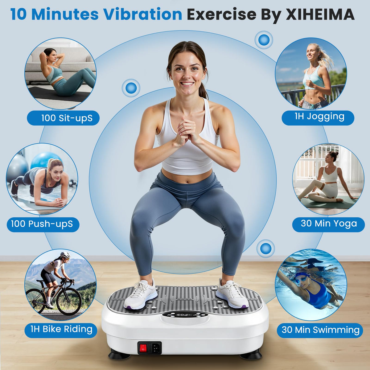 Vibration Plate Exercise Machine with 200 Levels V698