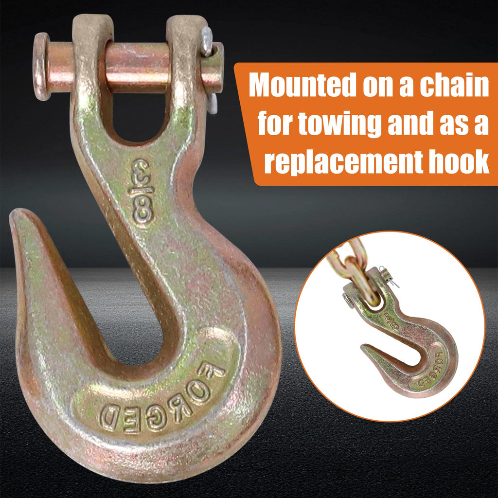3/8" Grade 70 Clevis Grab Hooks, 10 Pack V789293