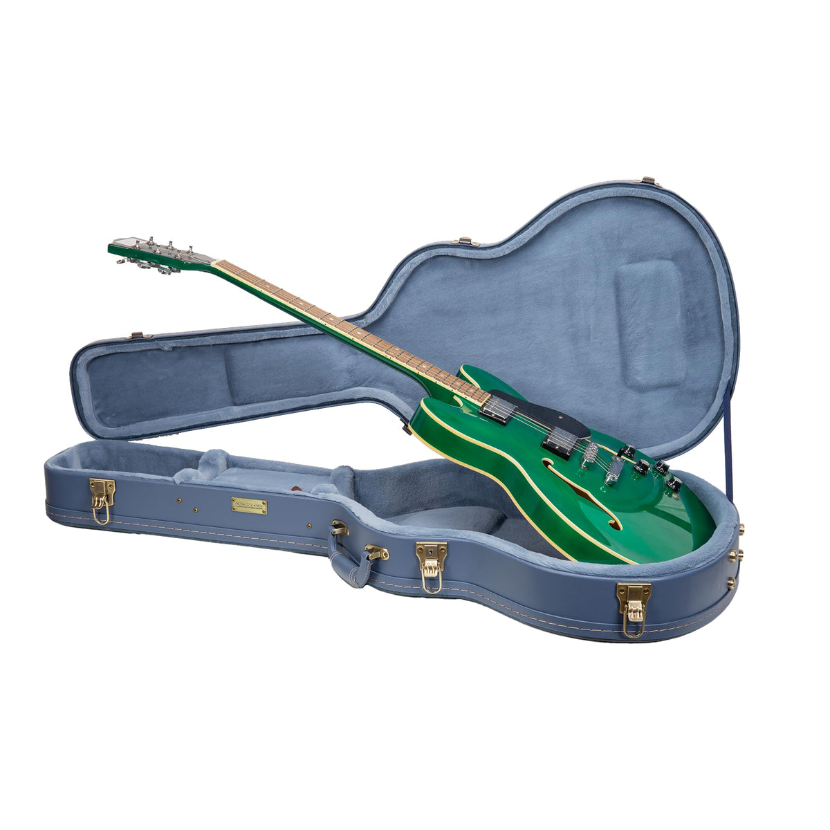 Smoke Blue Guitar Case for Semi-Hollow Electric Guitars G409