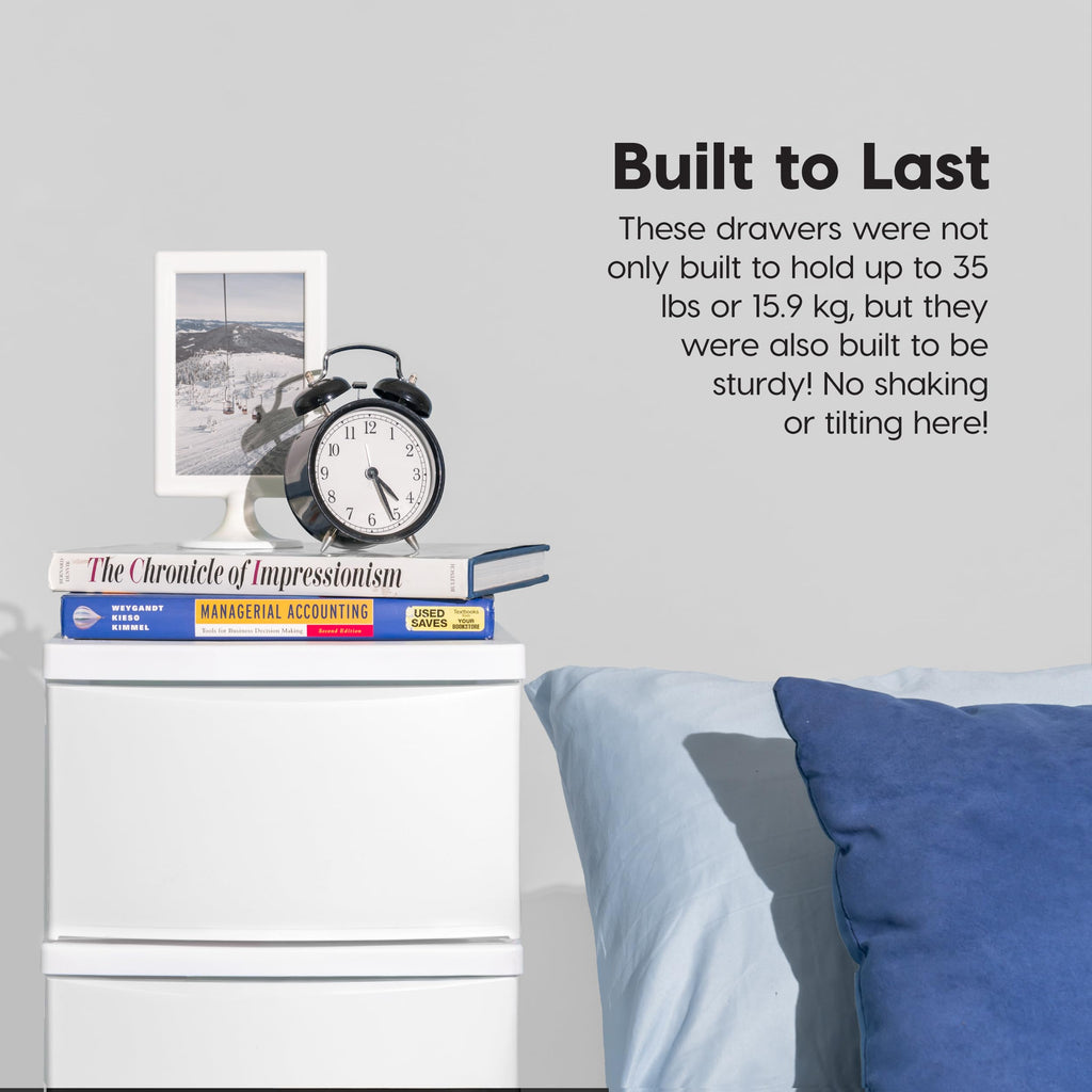 White 4 Drawer Slim Narrow Storage Organizer N398904
