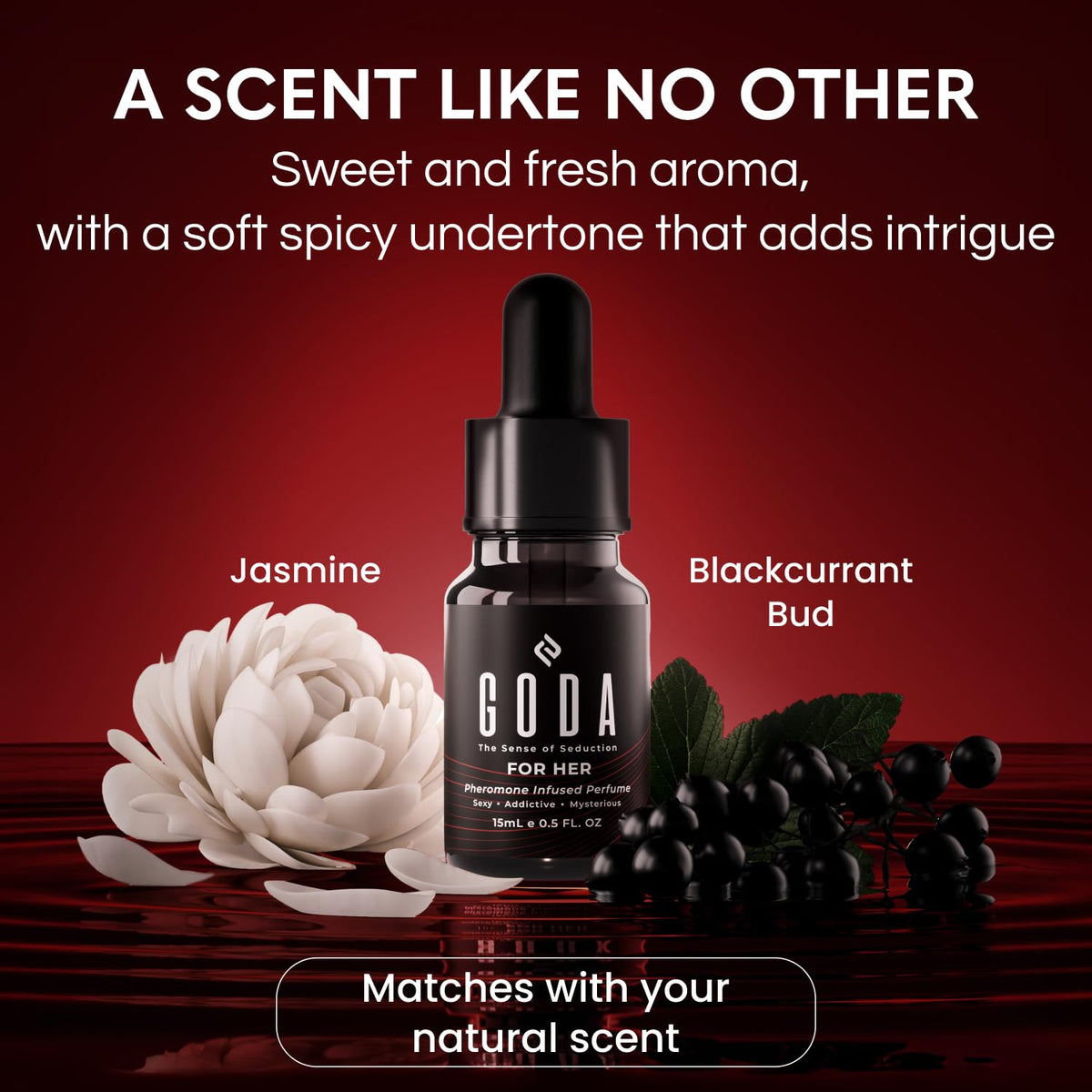 Pheromones Perfume for Women with Jasmine and Rose 15ml W781