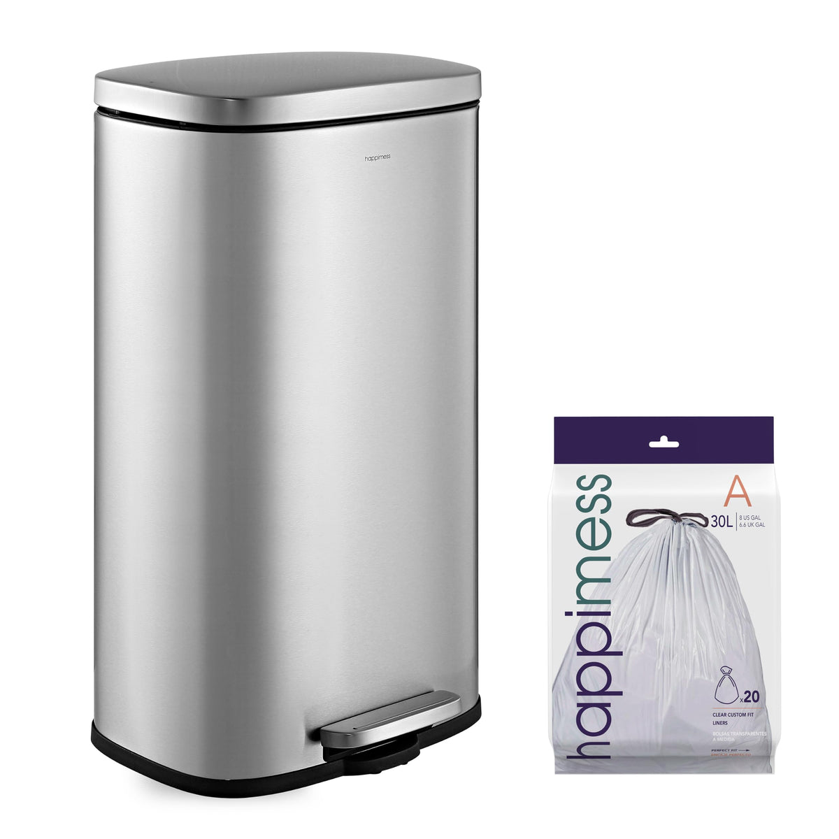 8 Gal Step Trash Can Soft Close 25" N451690
