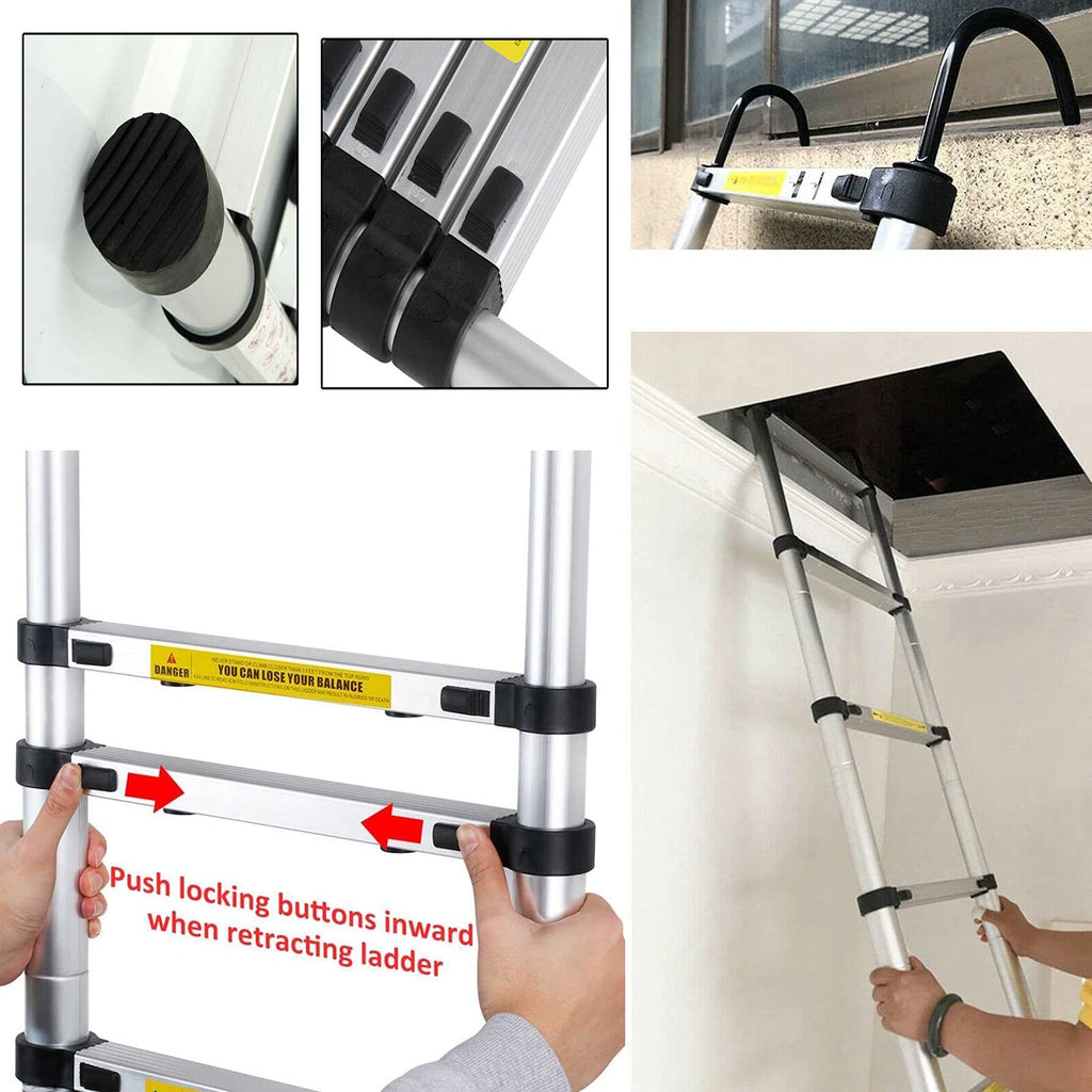 20.34 ft Aluminum Telescopic Ladder 330lbs S41065