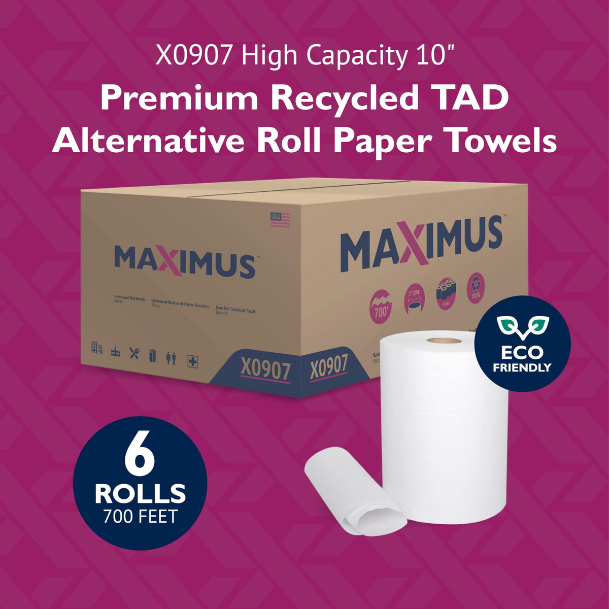 White 10" Roll Towel Q1367
