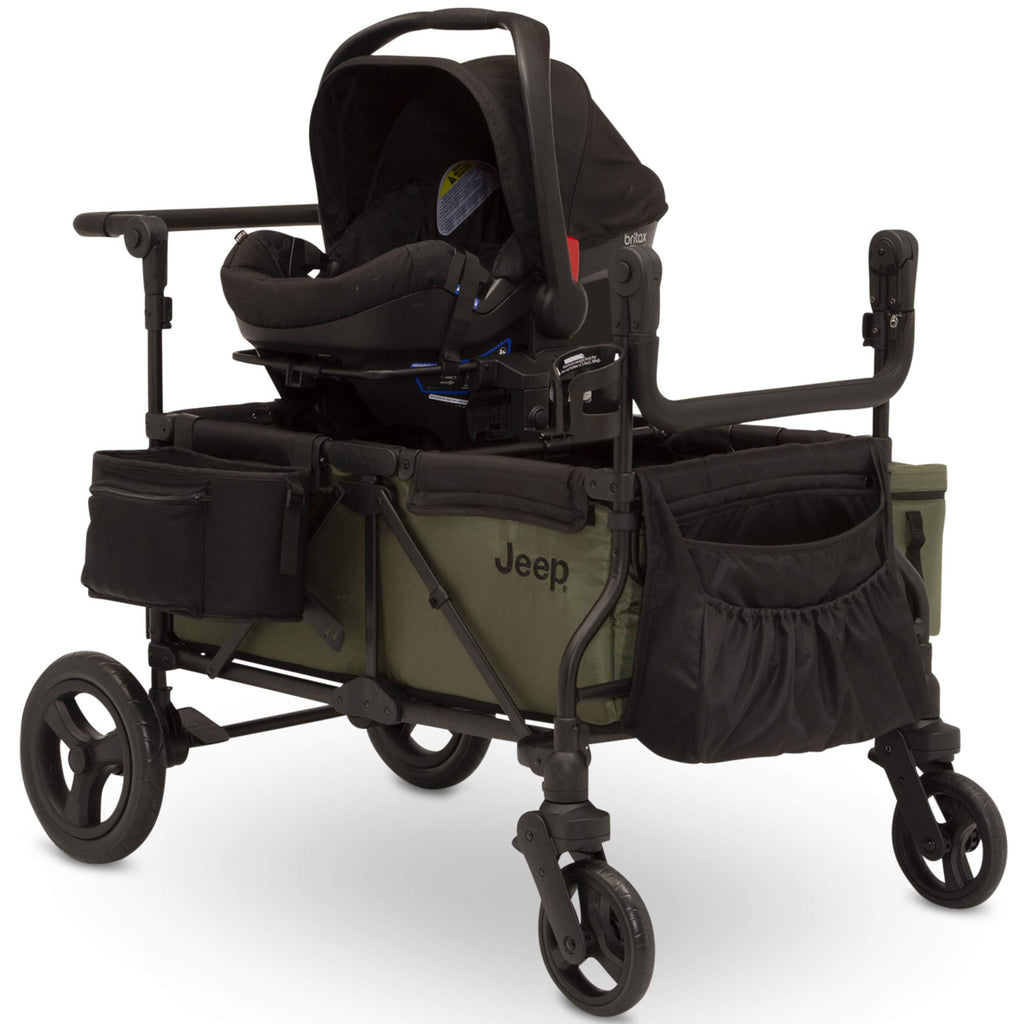 Black/Green Stroller Wagon with Cooler Bag P930343
