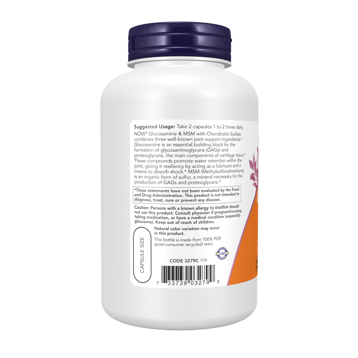 Glucosamine & MSM plus Chondroitin Sulfate 180 Veg Caps L17676