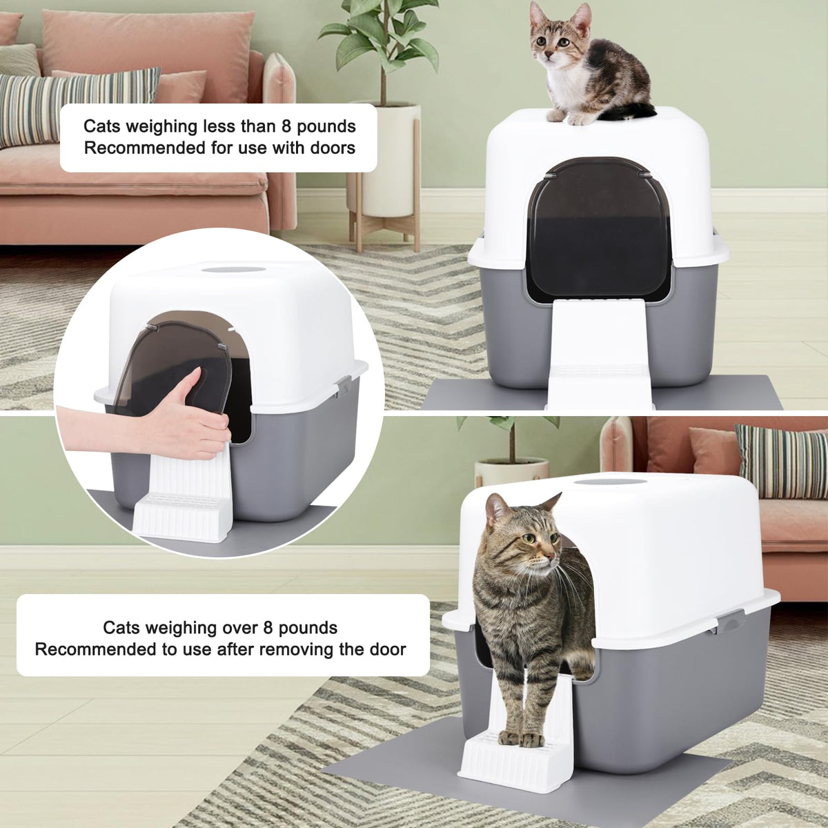 Enclosed Cat Litter Box E336