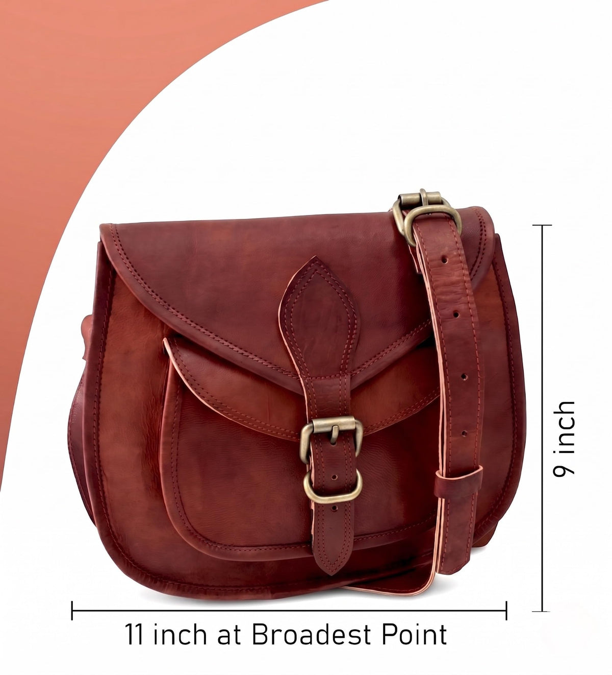 Genuine Leather Crossbody Satchel Bag I200817