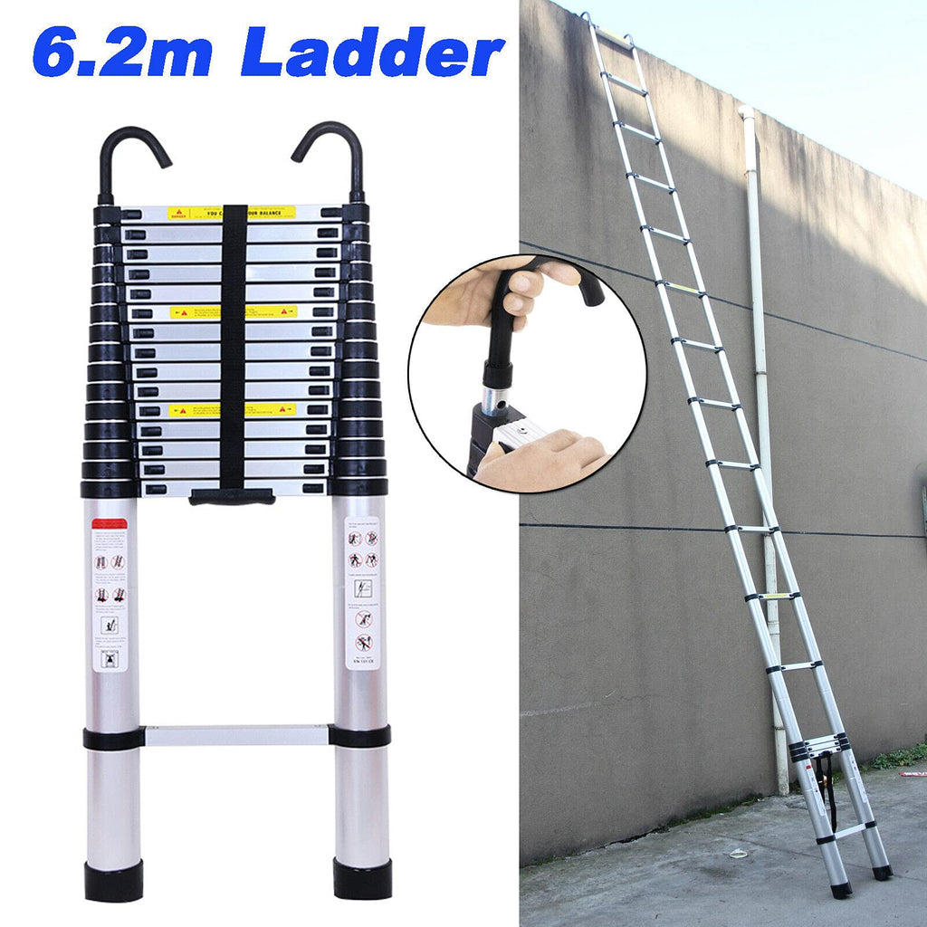 20.34 ft Aluminum Telescopic Ladder 330lbs S41065