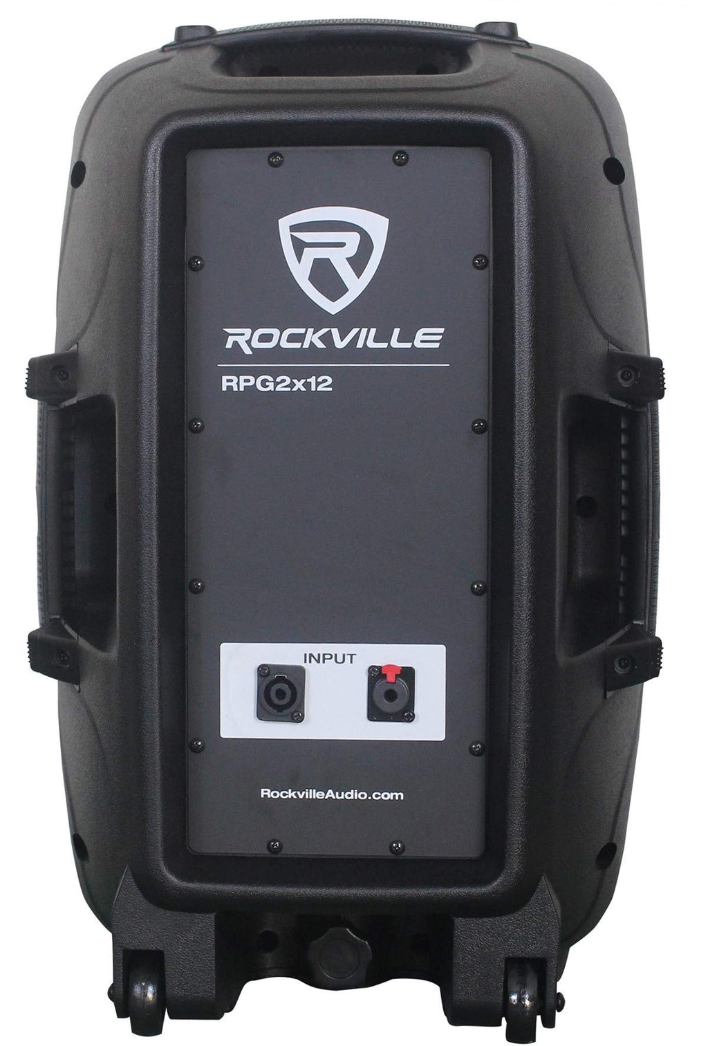 12 Inch Powered PA Speaker System with Mixer and Microphones X465