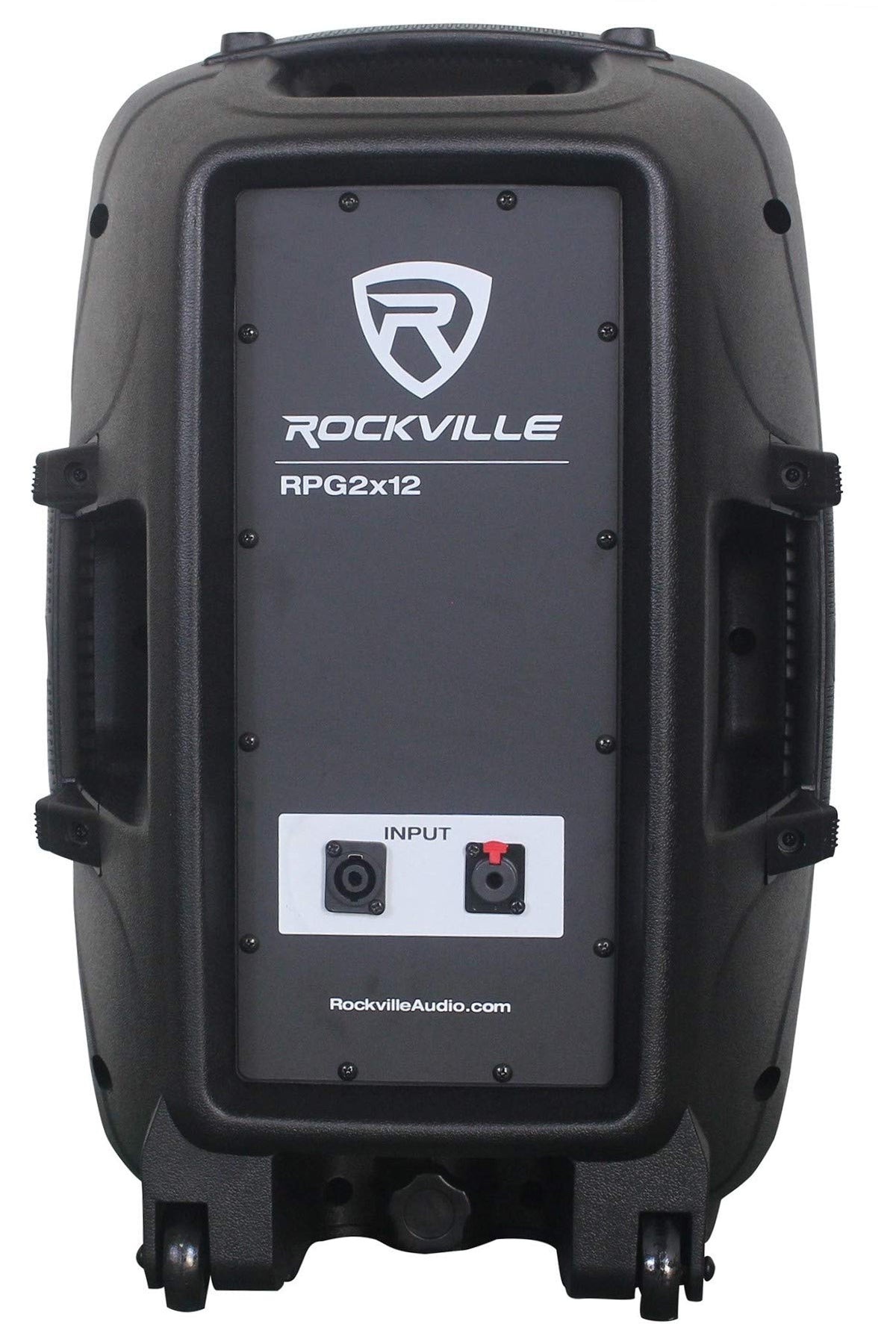 12 Inch Powered PA Speaker System with Mixer and Microphones X465