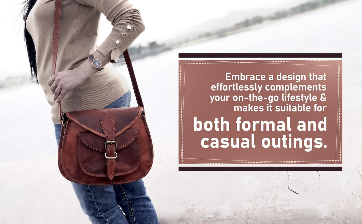 Genuine Leather Crossbody Satchel Bag I200817