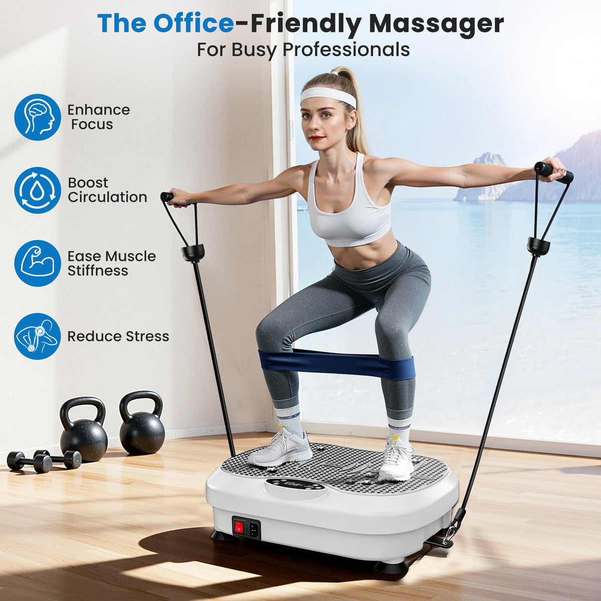 Vibration Plate Exercise Machine with 200 Levels V698