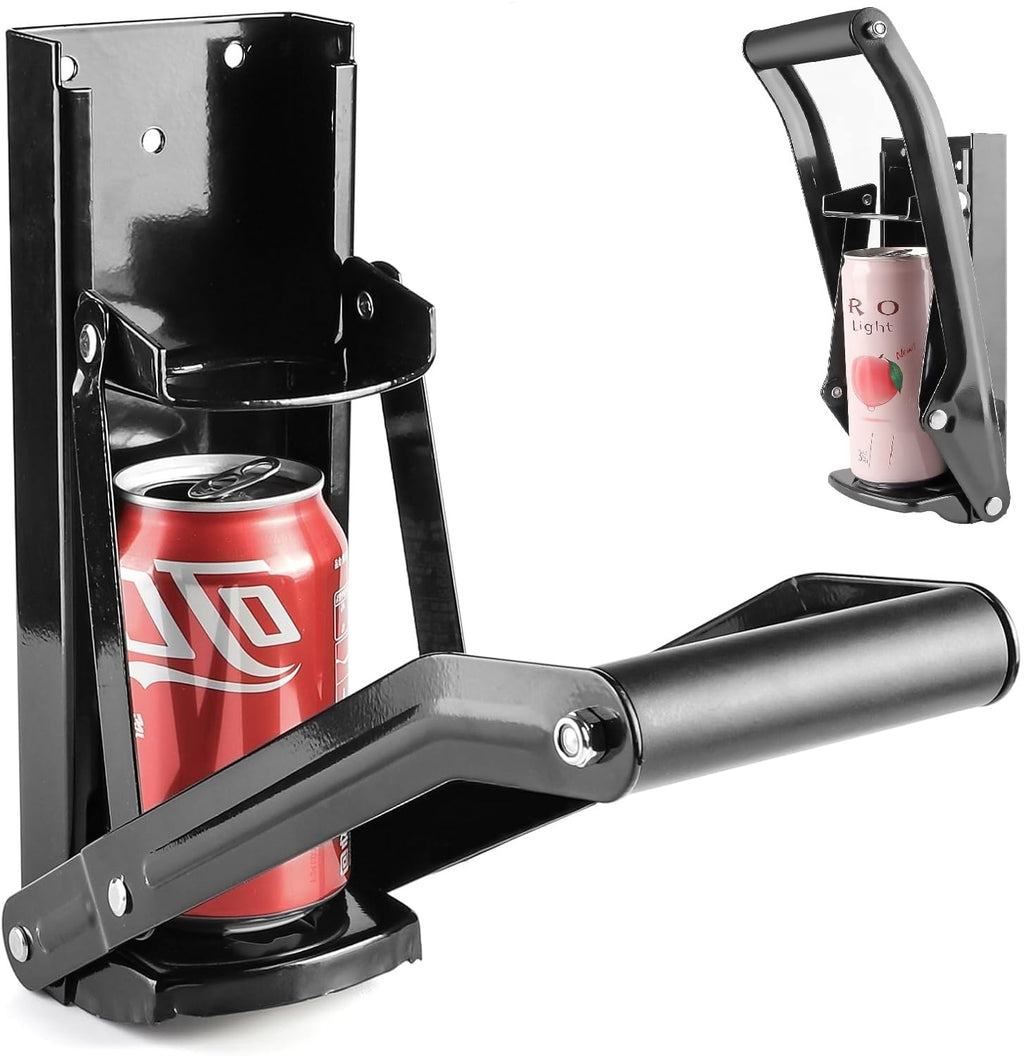 16 oz Heavy Duty Wall Mounted Aluminum Can Crusher with Bottle Opener R967