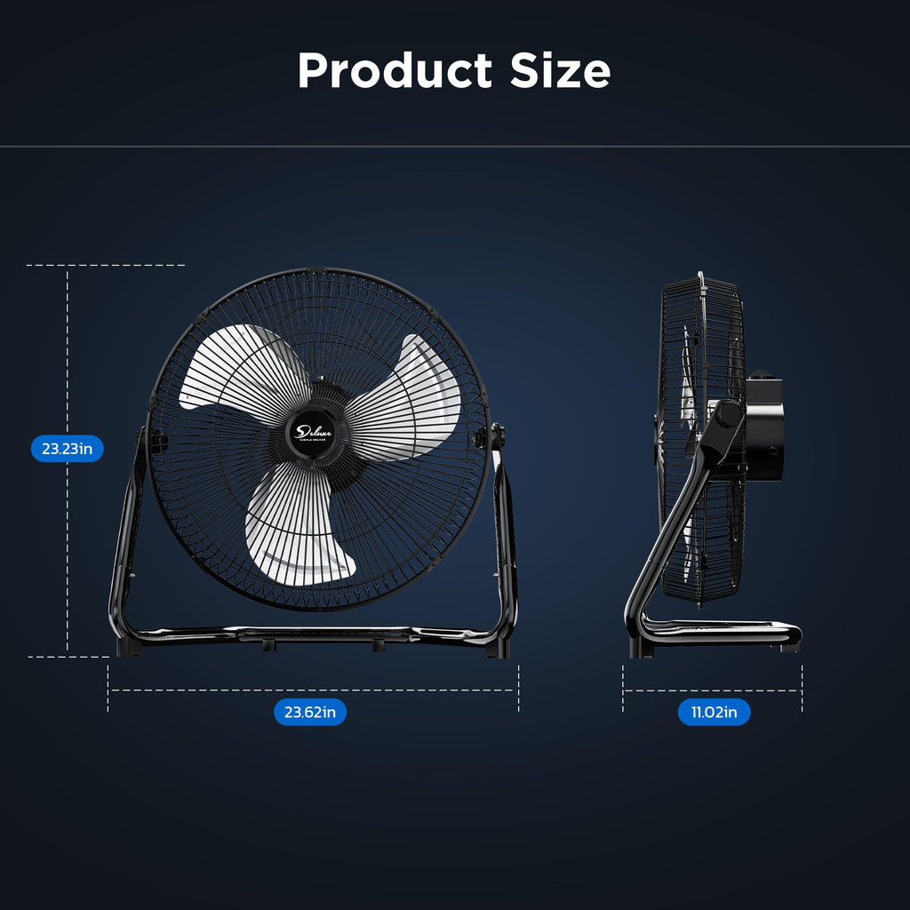 20" 3-Speed High Velocity Industrial Floor Fan, 2 Pack A7254