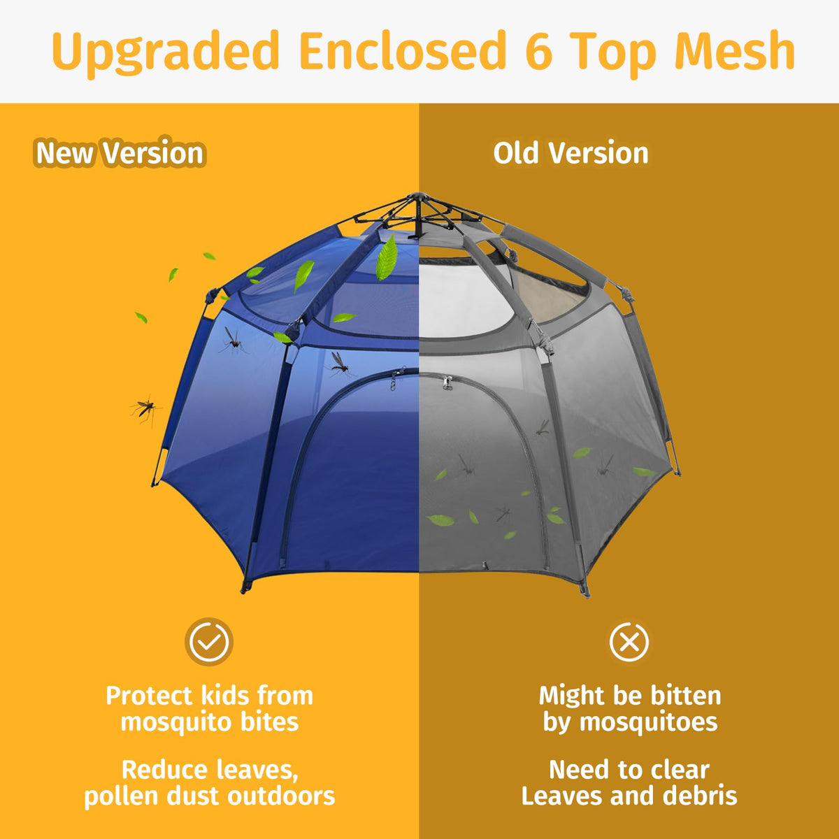 Portable Baby Playpen with Mesh D533911