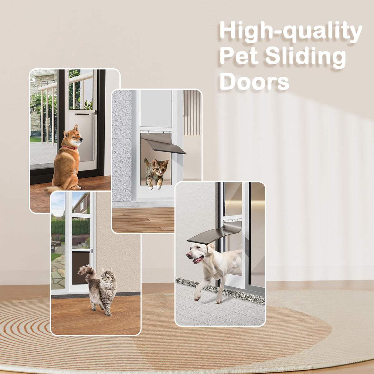 Adjustable Height Sliding Glass Door Dog Door L2357