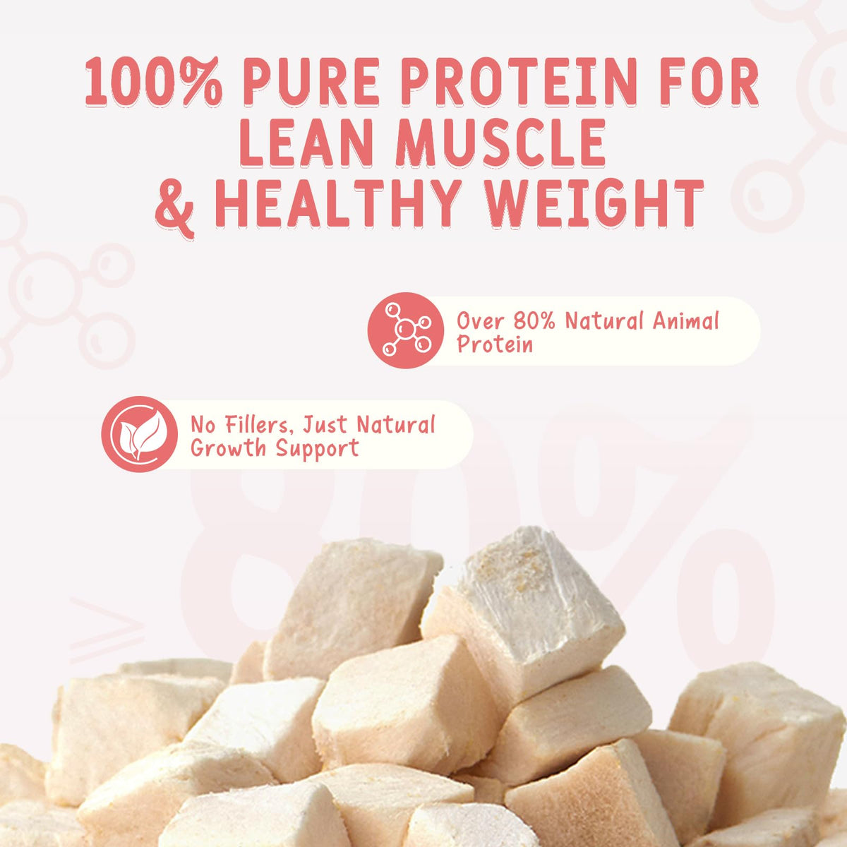 Freeze Dried Chicken Breast Cat & Dog Treats 2.82oz Single Ingredient Grain-Free X748776