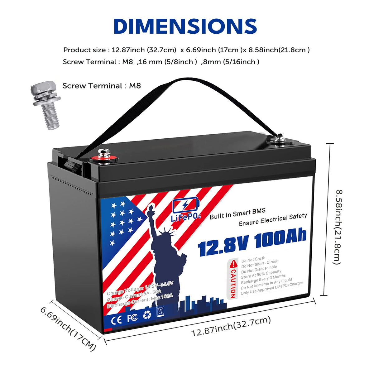12V 100Ah LiFePO4 Battery I4557