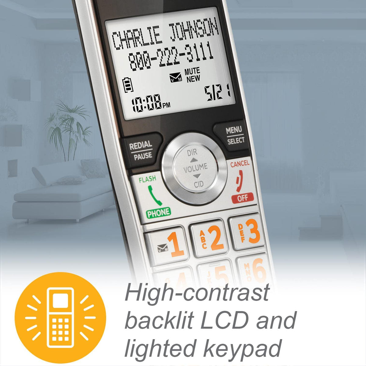 2-Handset Corded/Cordless Phone with Answering Machine C25143
