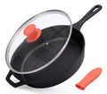 10" Pre-Seasoned Cast Iron Skillet with Glass Lid Y33968