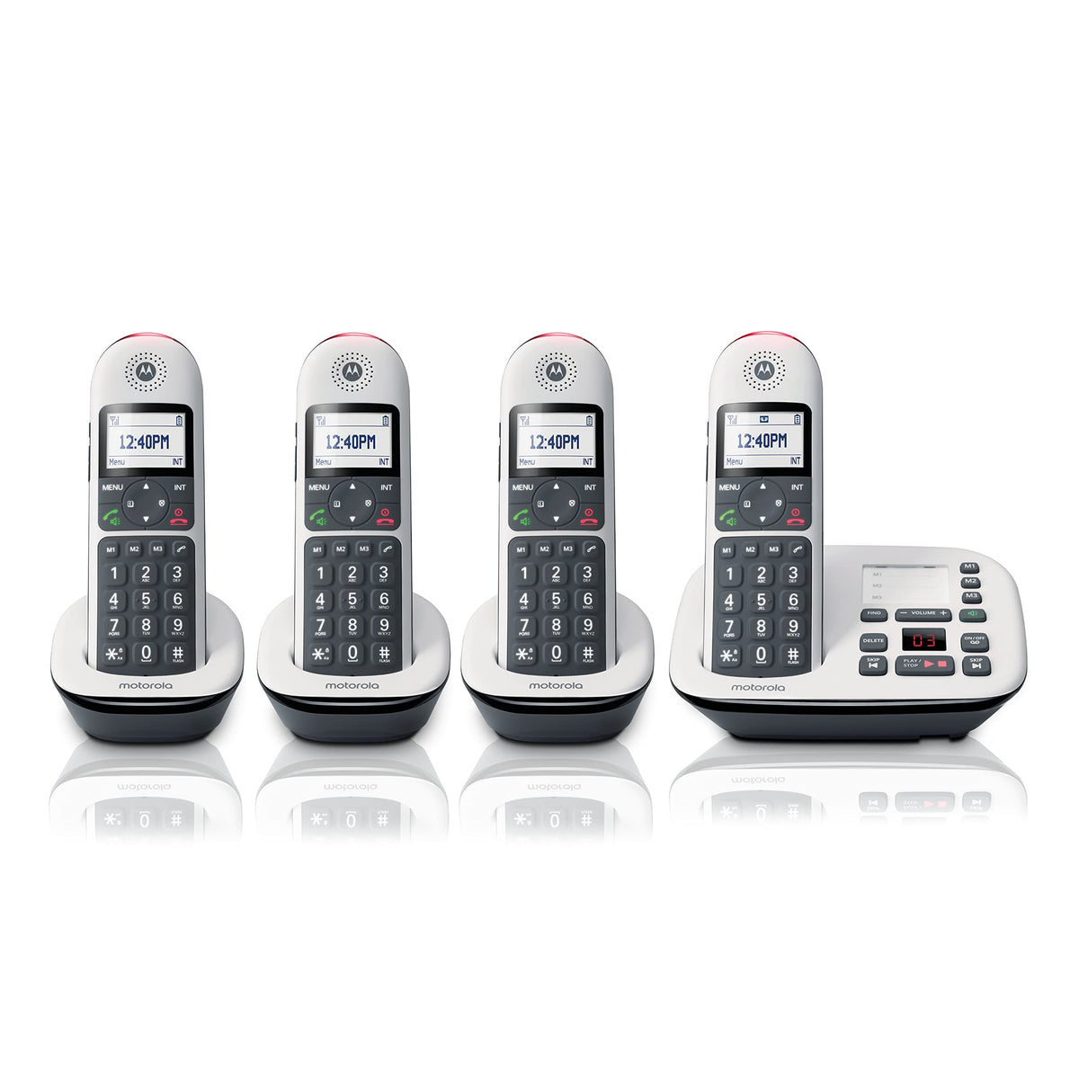 Digital Cordless Telephone with Answering Machine 4 Handsets DECT 6.0 W9175