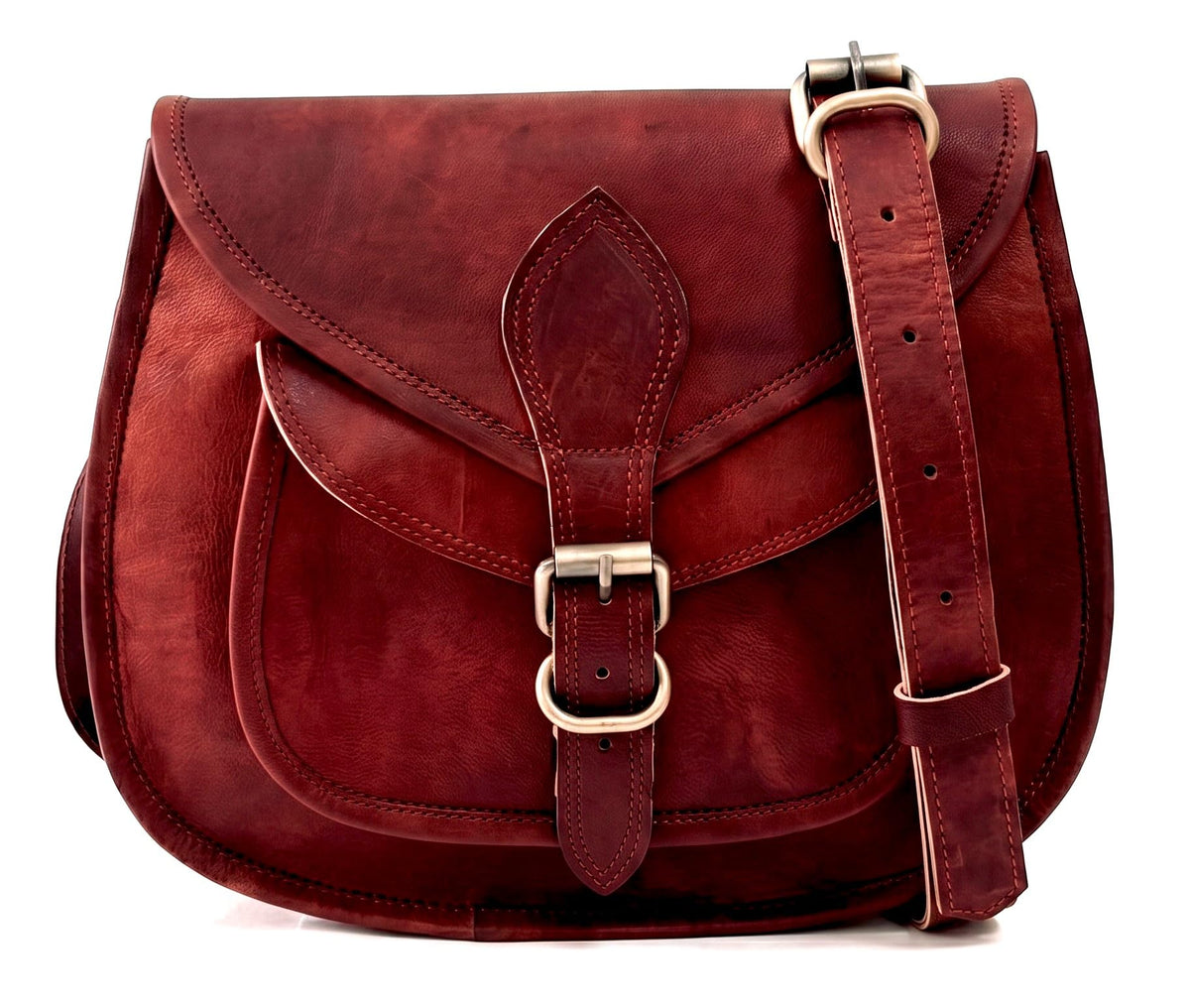 Genuine Leather Crossbody Satchel Bag I200817