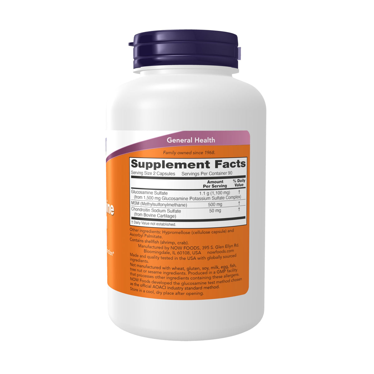 Glucosamine & MSM plus Chondroitin Sulfate 180 Veg Caps L17676
