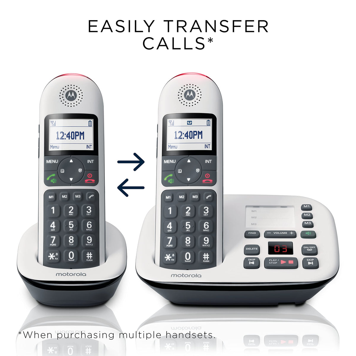 Digital Cordless Telephone with Answering Machine 4 Handsets DECT 6.0 W9175
