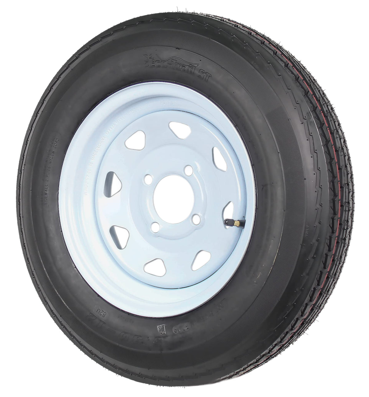 2-Pack Trailer Tire Rim Assembly 5.30-12 4 Lug White C919570
