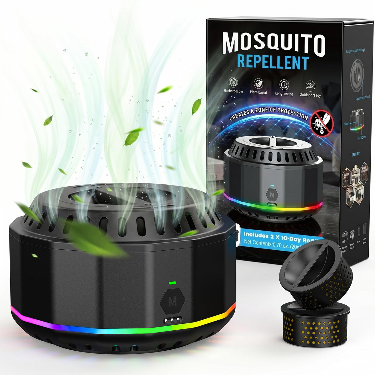 Electronic Mosquito Repellent Outdoor Patio Black 2 S4662