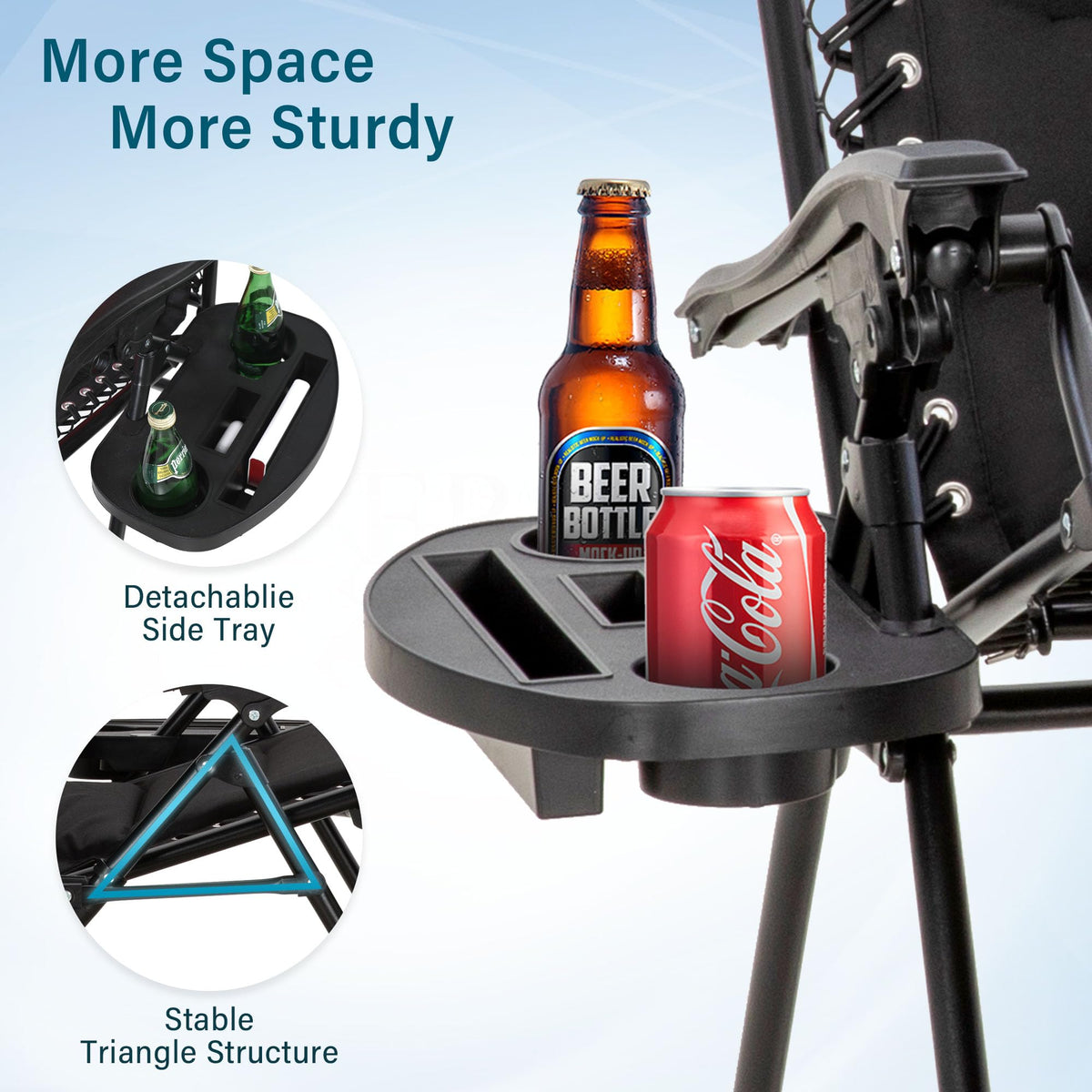 Zero Gravity Chair Set of 2 Folding Patio Lounge Recliner with Pillows Cup Holder P761