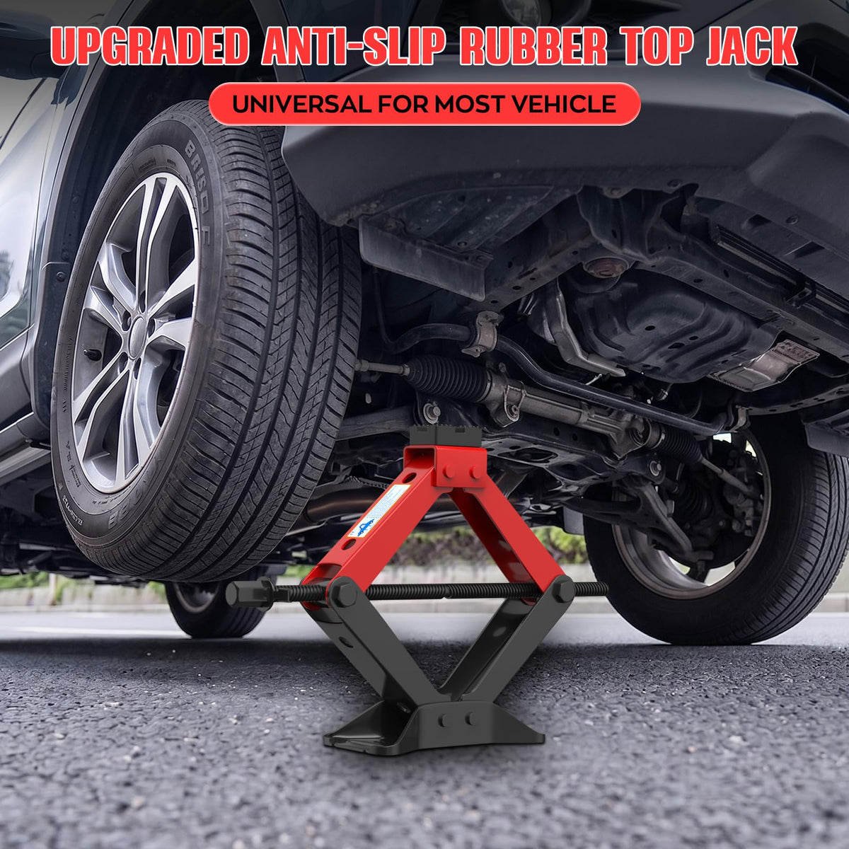3 Ton Heavy Duty Scissor Jack Kit with Lug Wrench V7646