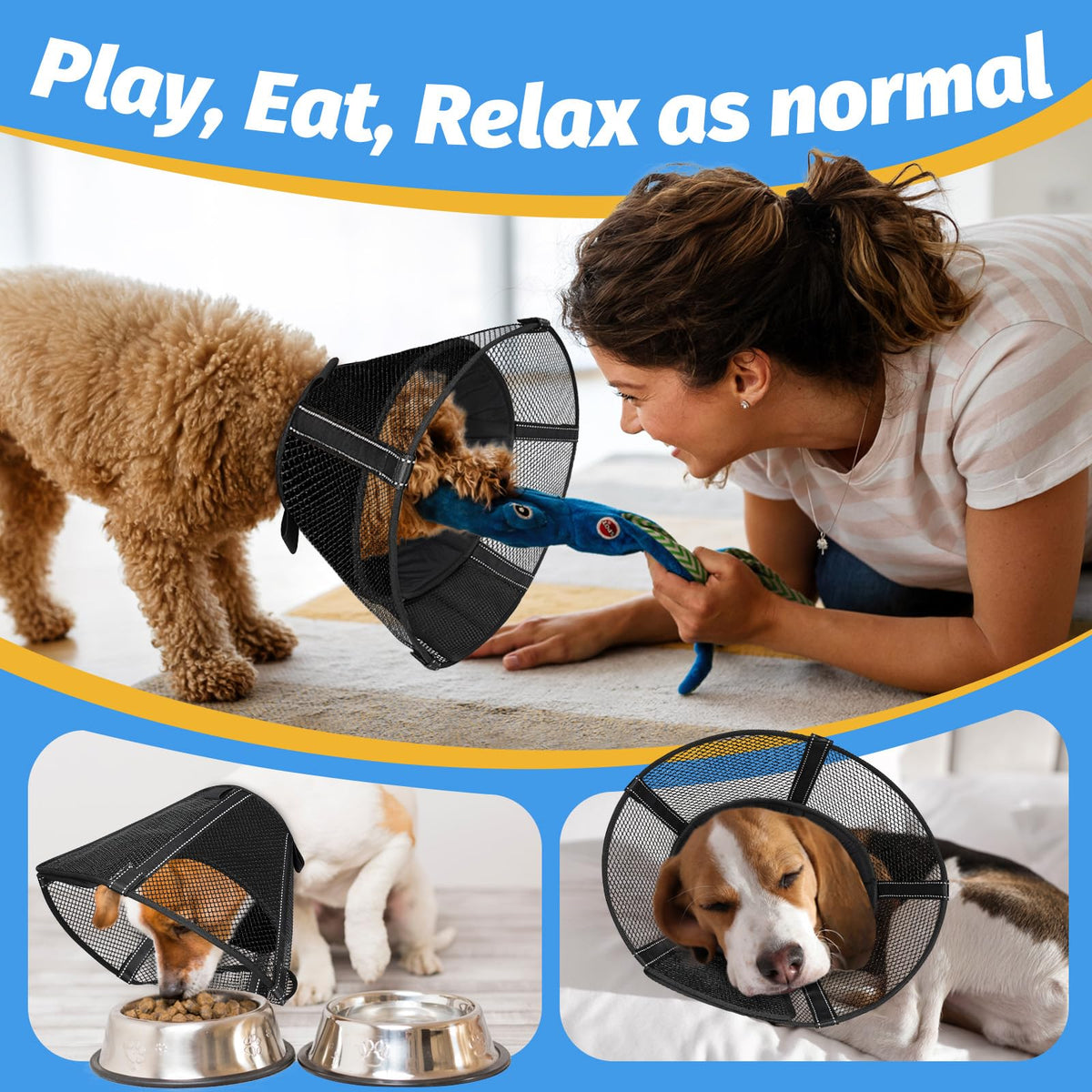 Mesh Dog Cone Collar Soft Y303