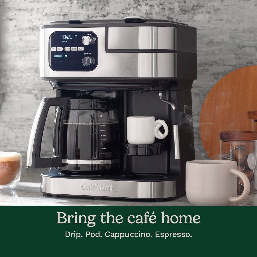 4-in-1 Coffee Maker with Three Brewing Sizes, Black F12091