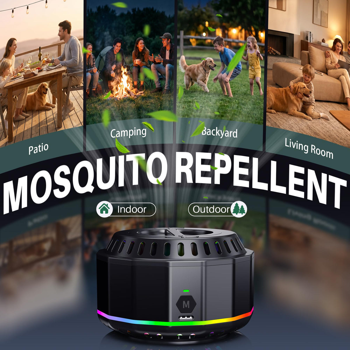 Electronic Mosquito Repellent Outdoor Patio Black 2 S4662