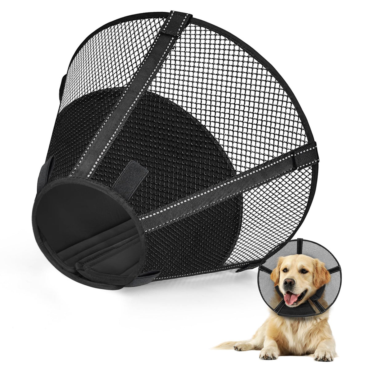 Mesh Dog Cone Collar Soft Y303