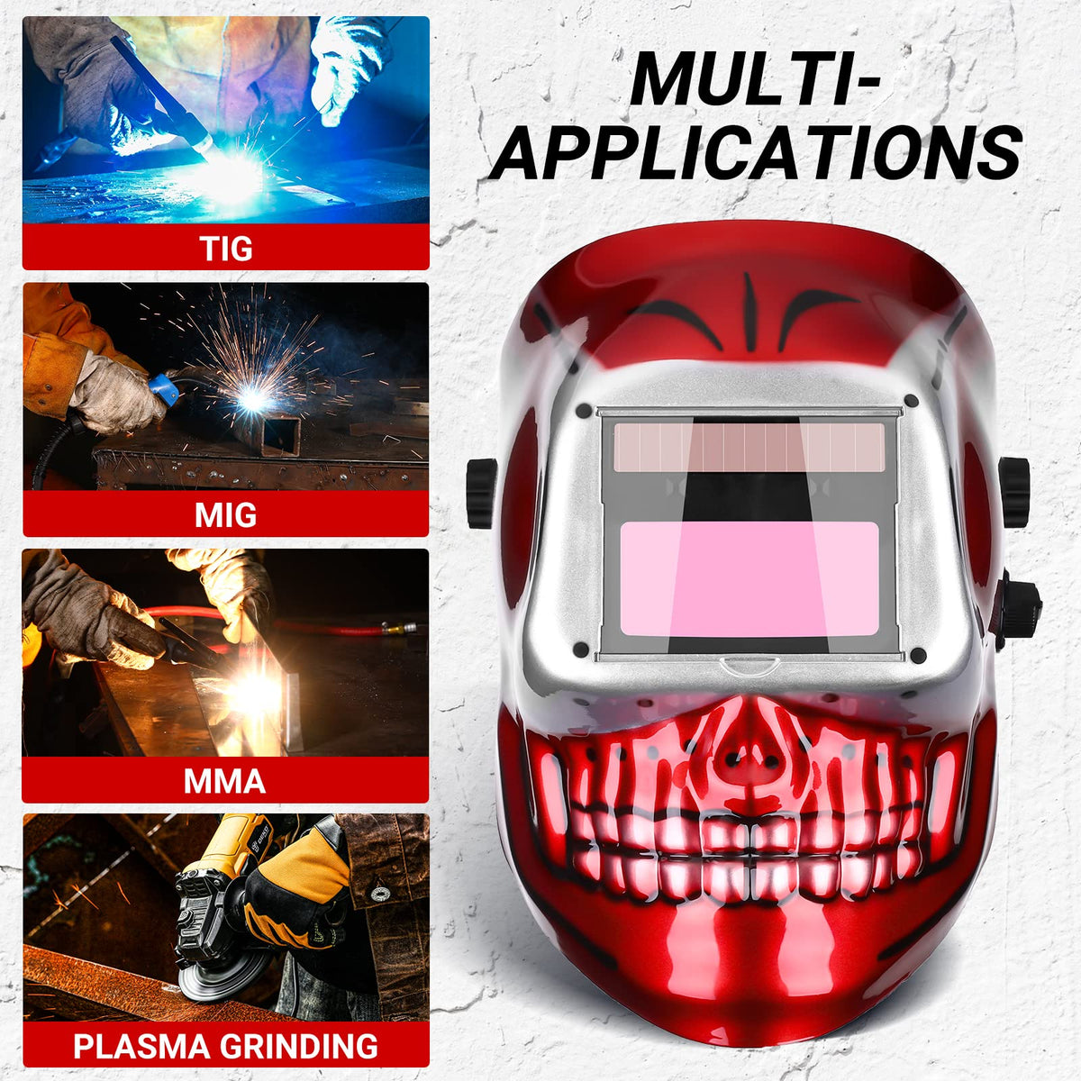 Auto Darkening Solar Powered Welding Helmet P122900