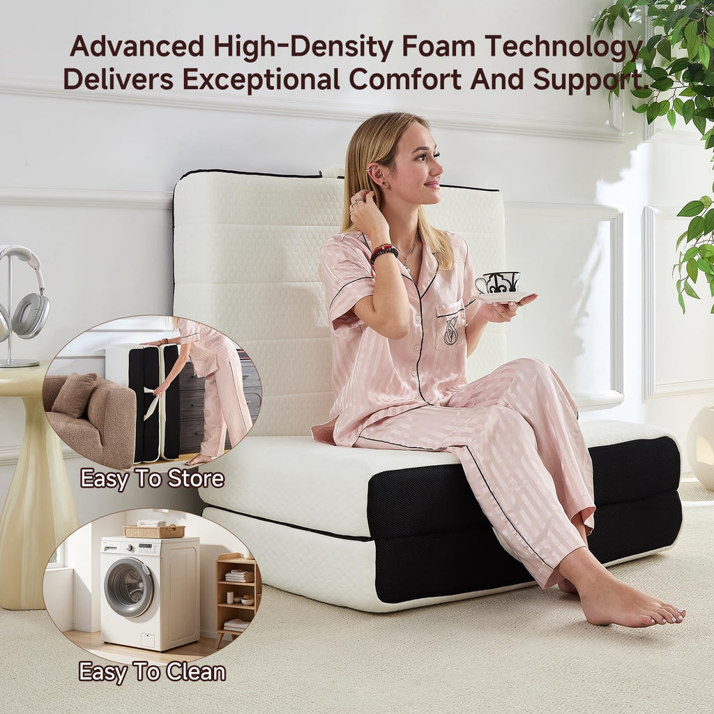 King Tri-Fold Memory Foam Mattress with Washable Cover B518210