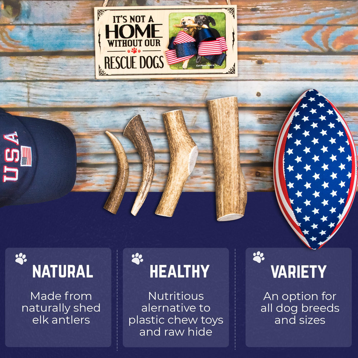 Whole Elk Antlers for Dogs Jumbo Q4887