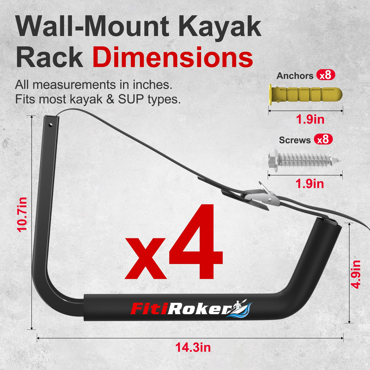 Wall Mounted Kayak Storage Rack S108870