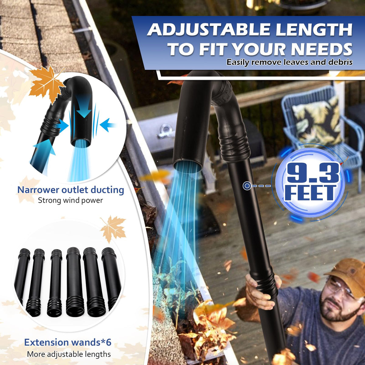 Universal Gutter Cleaning Tools for Leaf Blowers K25052