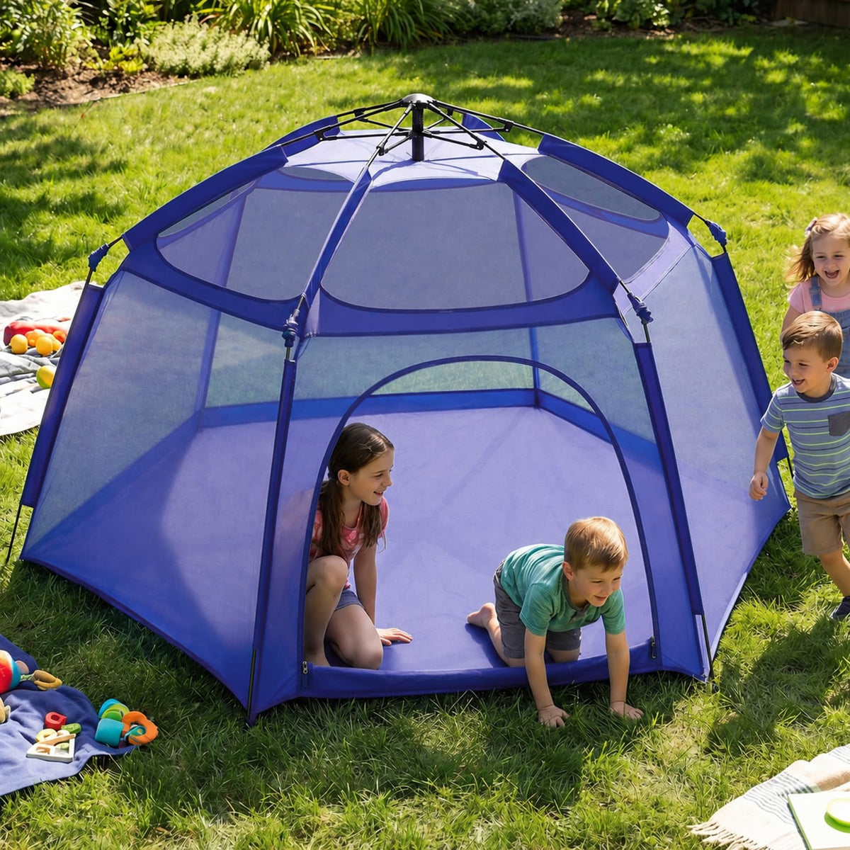 Portable Baby Playpen with Mesh D533911