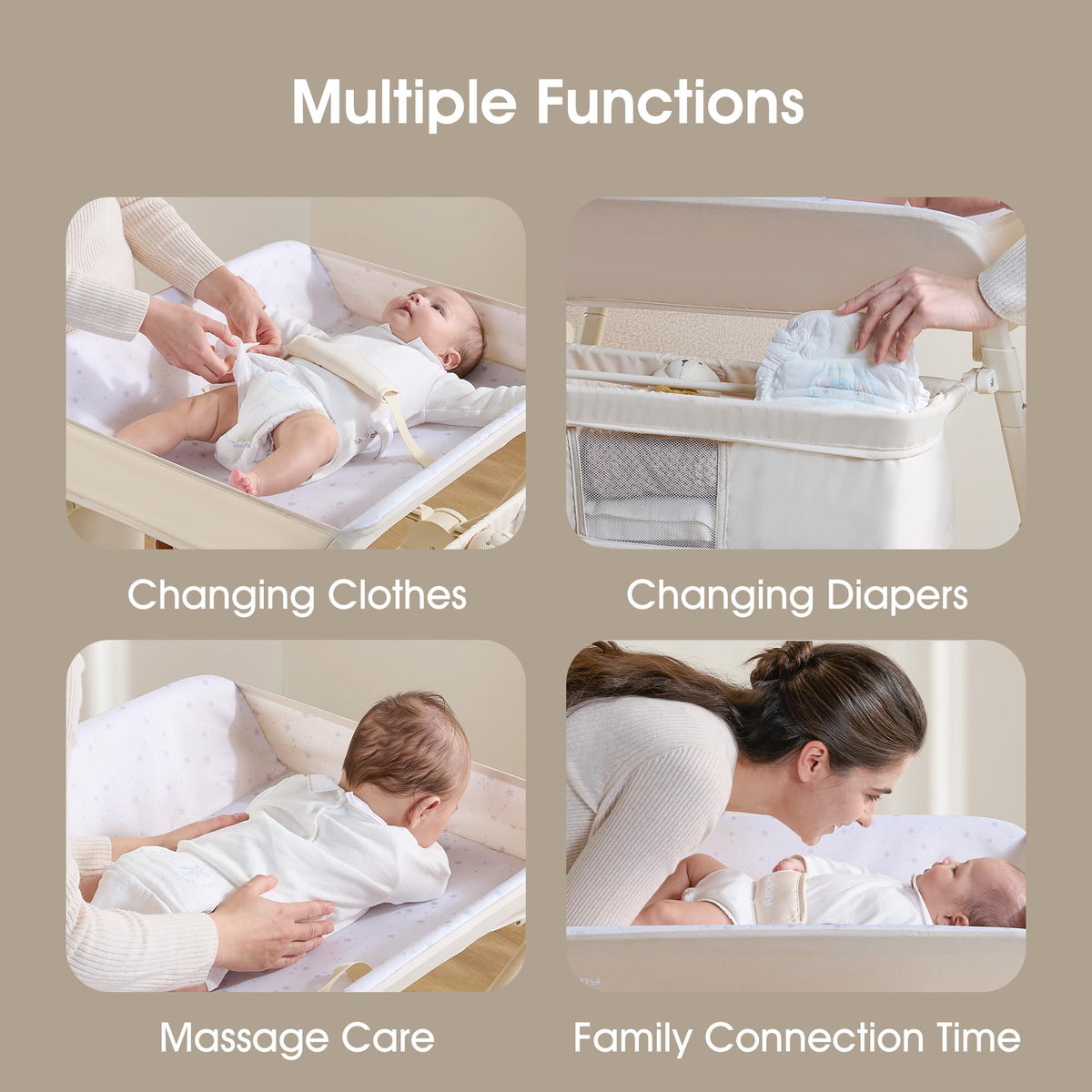 Portable Foldable Baby Changing Table on Wheels I31904