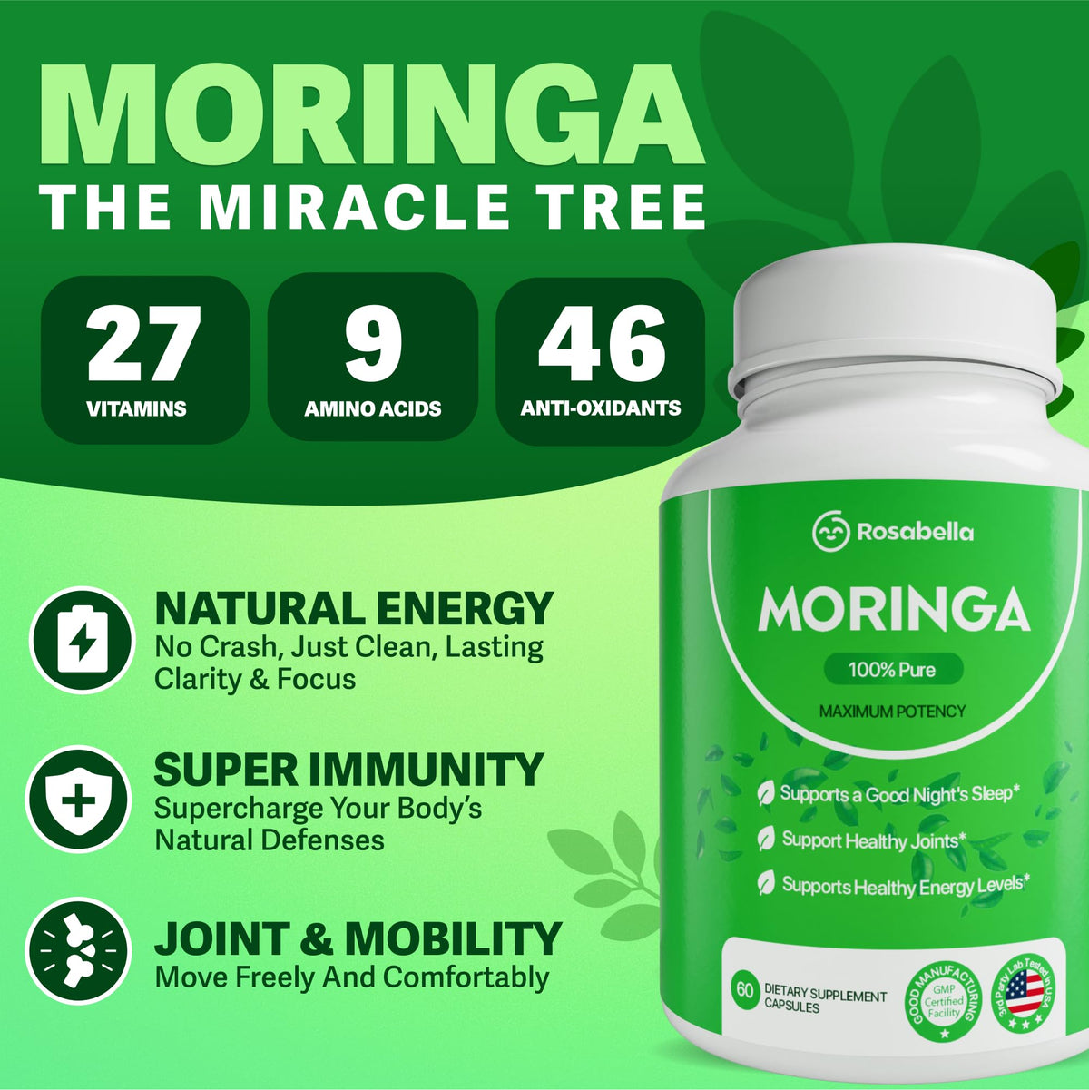 Moringa Capsules 120 Count Z8728