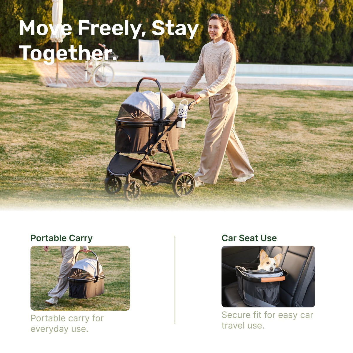 3-in-1 Dog Stroller J410915