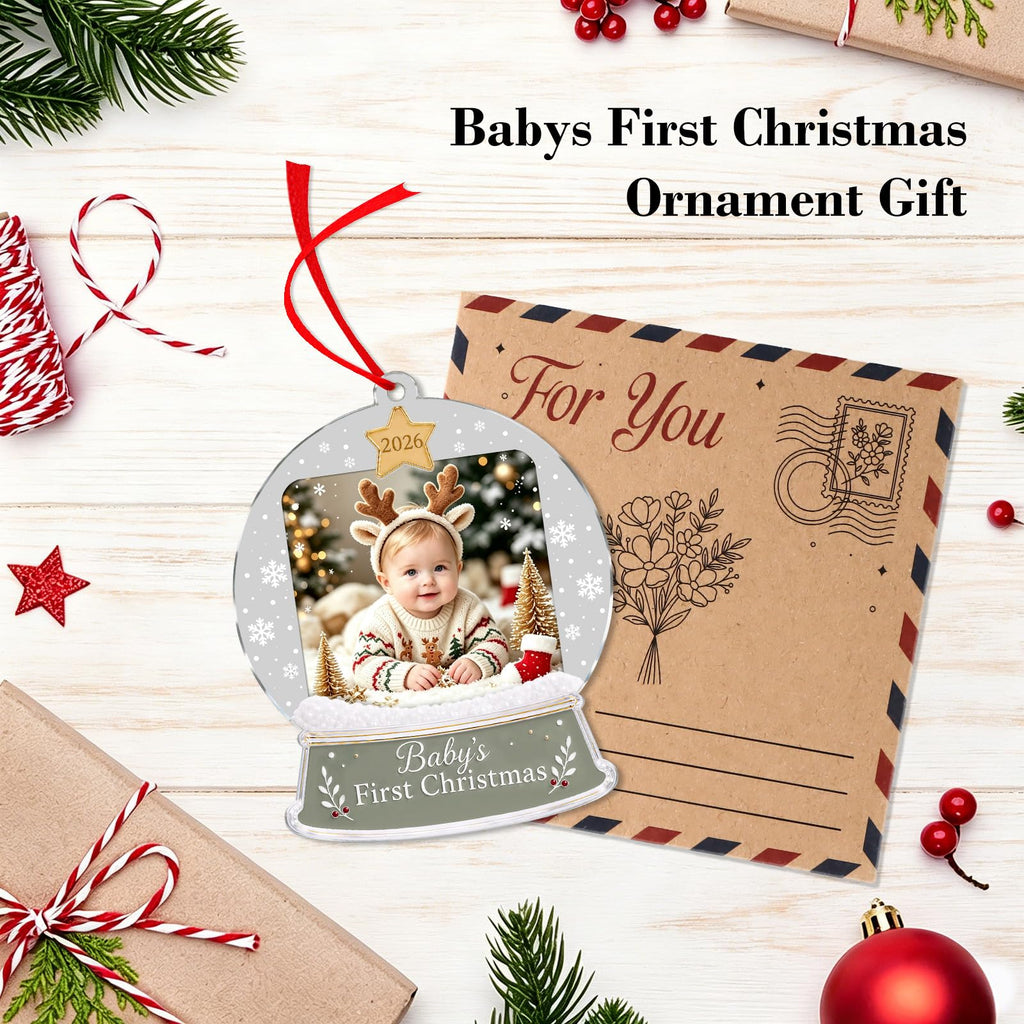 Baby's First Christmas Ornament 2026 Acrylic Photo Frame Ornament O8089