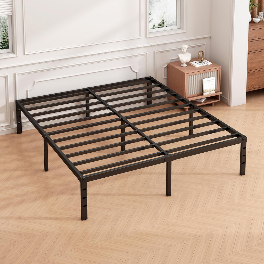 18 Inch Full Bed Frame with Under Bed Storage, Black K1398
