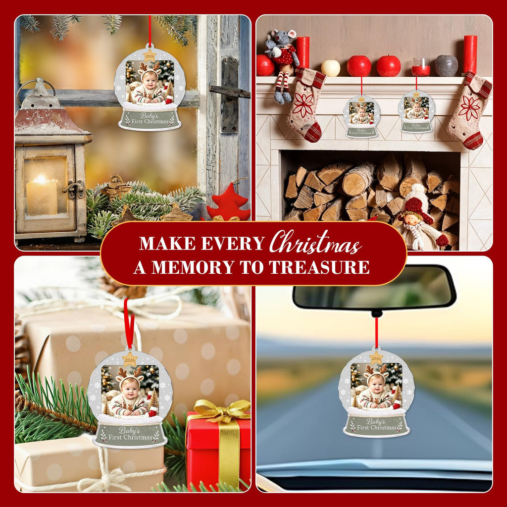 Baby's First Christmas Ornament 2026 Acrylic Photo Frame Ornament O8089